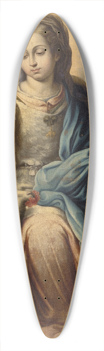 Alonso Miguel De Tovar - The Virgin as aShepherdess 39.3 inch art pintail longboard deck