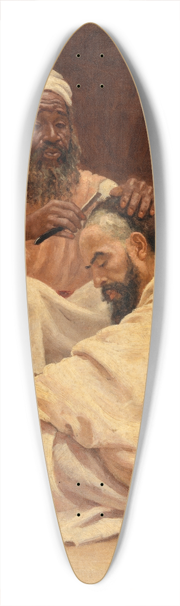 Aloysius O'Kelly - A Barber, Morocco 39.3 inch art pintail longboard deck
