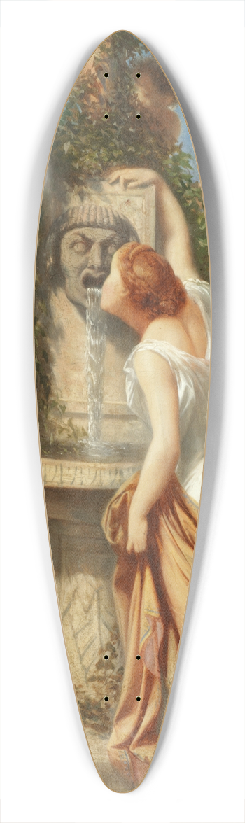Alphonse Isambert - The fountain of Venus 39.3 inch art pintail longboard deck