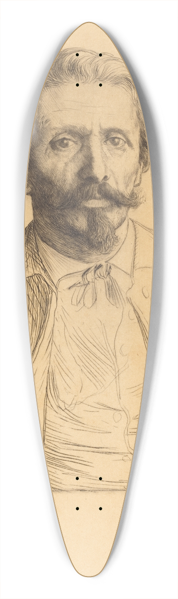 Alphonse Legros - Auguste Delatre 39.3 inch art pintail longboard deck