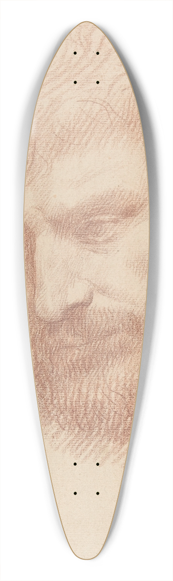 Alphonse Legros - Head of a Man 39.3 inch art pintail longboard deck