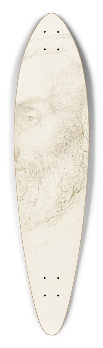 Alphonse Legros - Head of a Man 39.3 inch art pintail longboard deck