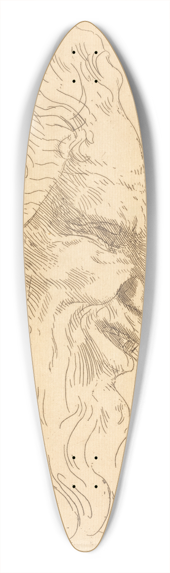Alphonse Legros - Head of a Satyr (Tete de satyre) 39.3 inch art pintail longboard deck