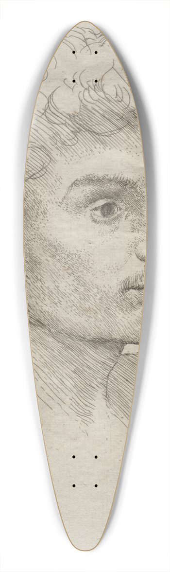 Alphonse Legros - Head of a Young Man 39.3 inch art pintail longboard deck