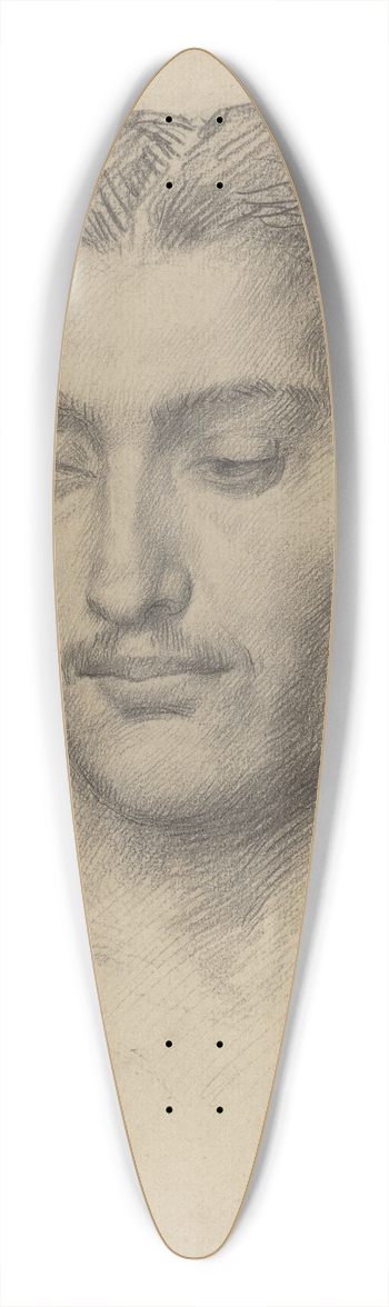 Alphonse Legros - Head of a Young Man 39.3 inch art pintail longboard deck