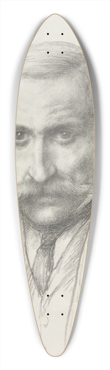 Alphonse Legros - Portrait of Dr. Louis Vintras 39.3 inch art pintail longboard deck