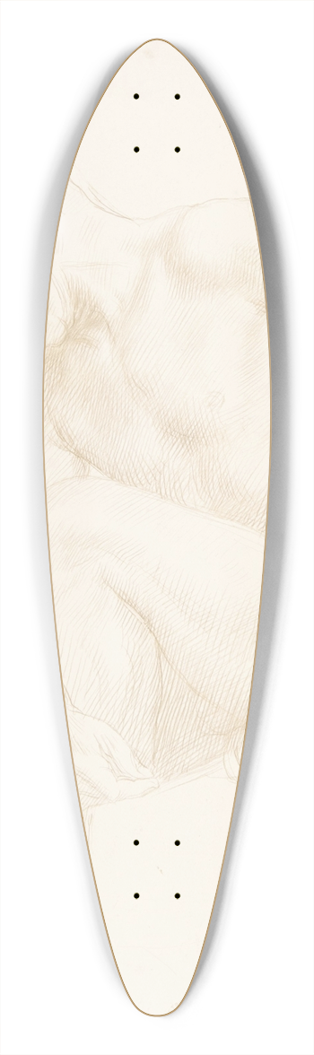 Alphonse Legros - Study of a Figure 39.3 inch art pintail longboard deck