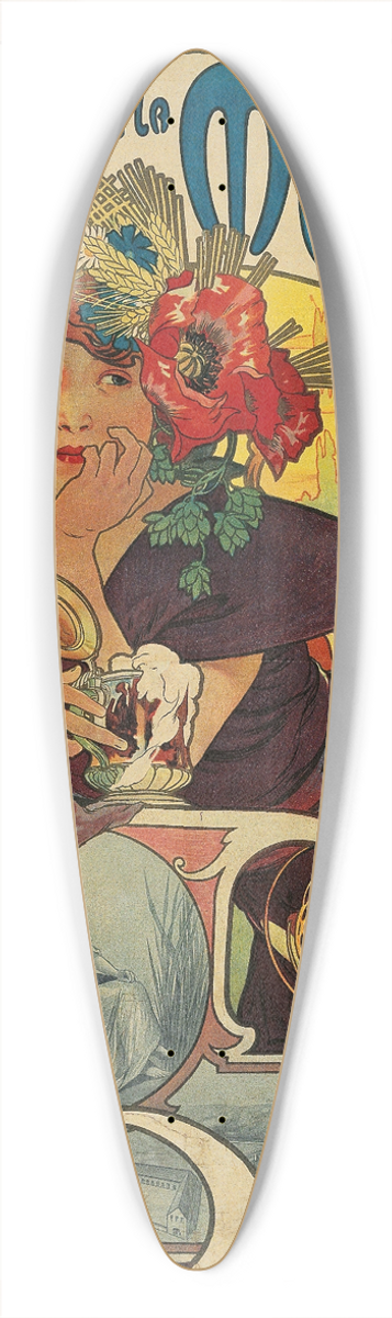 Alphonse Mucha - Bires De La Meuse 39.3 inch art pintail longboard deck
