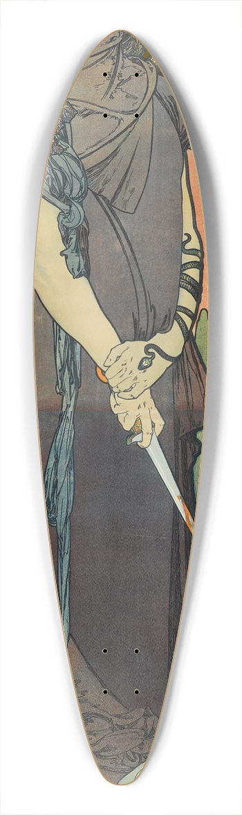 Alphonse Mucha - Medee 39.3 inch art pintail longboard deck