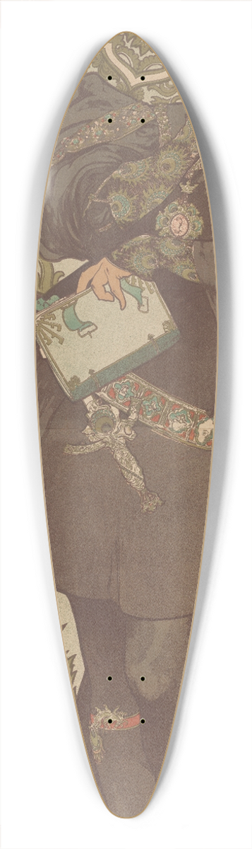 Alphonse Mucha - Sarah Bernhardt in Lorenzaccio, Theatre de la Renaissance 39.3 inch art pintail longboard deck