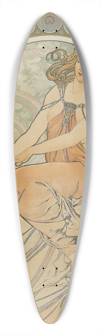 Alphonse Mucha - The Arts 3 39.3 inch art pintail longboard deck