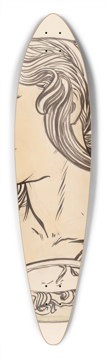 Alphonse Mucha - Vitrail pour la faade de la boutique Fouquet 39.3 inch art pintail longboard deck