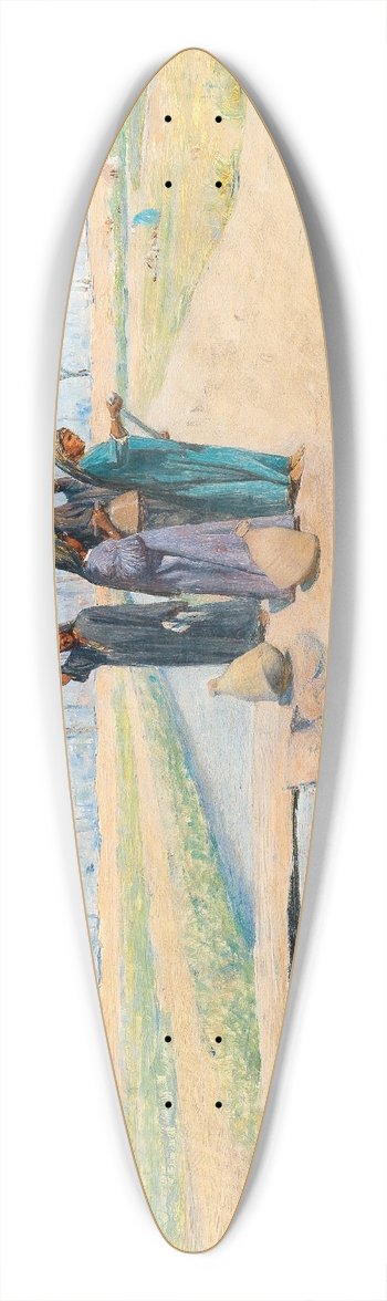 Alphons Leopold Mielich - Fellahin, Motif on the Road to Giza near Cairo 39.3 inch art pintail longboard deck