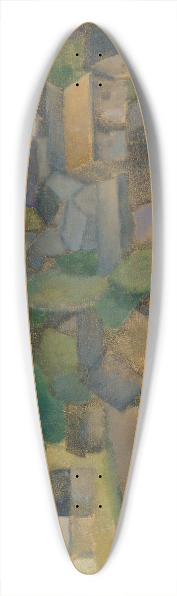 Alvar Cawn - Landscape from France 39.3 inch art pintail longboard deck