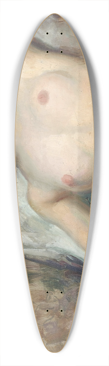 Alys Prat - Femme au buste dnud allonge 39.3 inch art pintail longboard deck