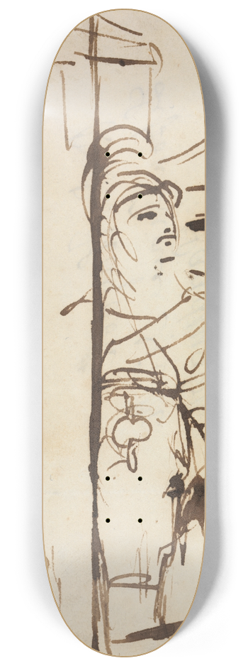 Benjamin Robert Haydon - Compositional Study of Soldiers 8.25 inch art skate deck