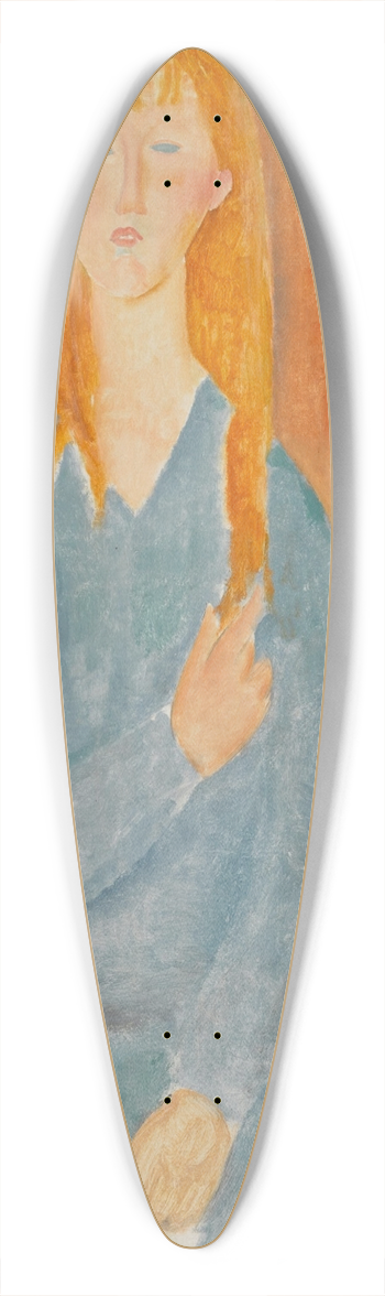 Amedeo Modigliani - Jeune fille assise, les cheveux dnous (Jeune fille en bleu) 39.3 inch art pintail longboard deck