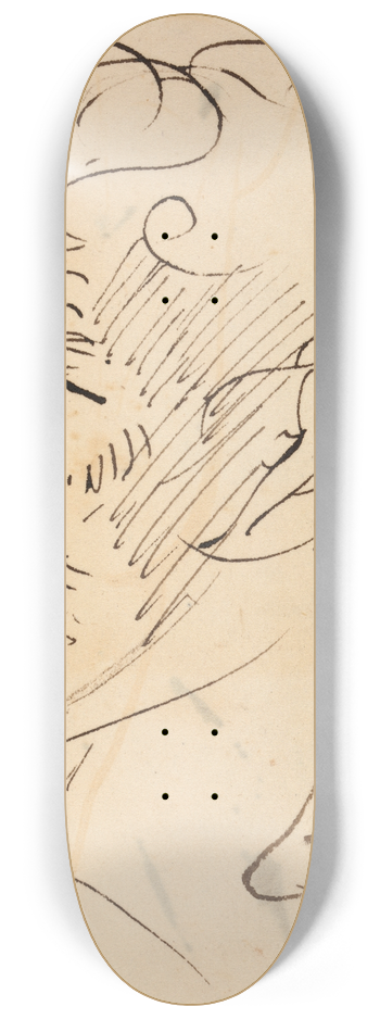 Benjamin Robert Haydon - Portrait Study, of a Mans Profile 8.25 inch art skate deck