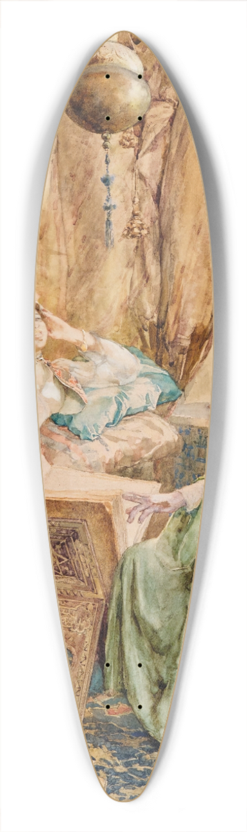 Amedeo Simonetti - The Reader 39.3 inch art pintail longboard deck