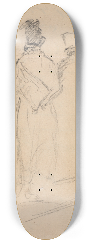 Benjamin Robert Haydon - Rear View Study of a Man walking 8.25 inch art skate deck