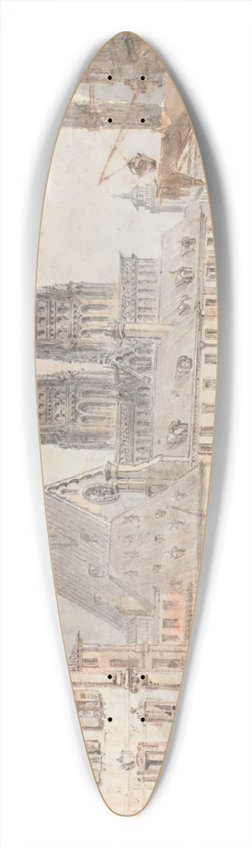 Amelia Long - Rouen 39.3 inch art pintail longboard deck