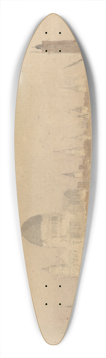 Amelia Long - St. Pauls and Blackfriars Bridge 39.3 inch art pintail longboard deck