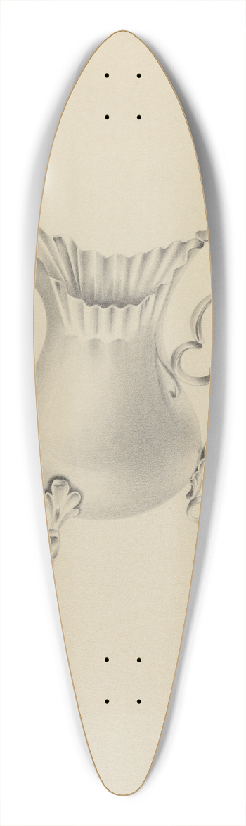Amelia Tuccio - Silver Creamer 39.3 inch art pintail longboard deck