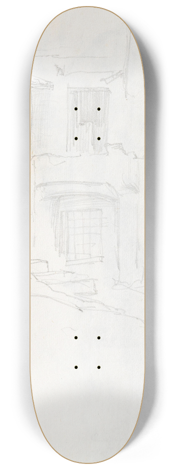 Adolph Tidemand - Bebyggelse i Terracina 8.25 inch art skate deck