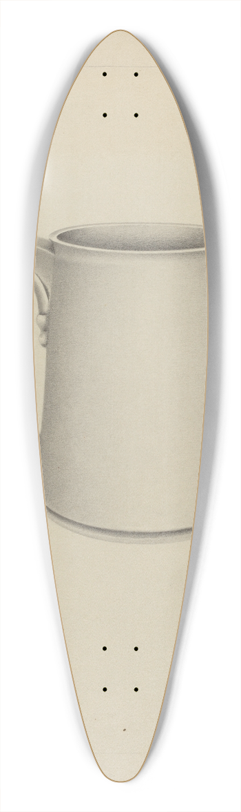 Amelia Tuccio - Silver Mug 39.3 inch art pintail longboard deck