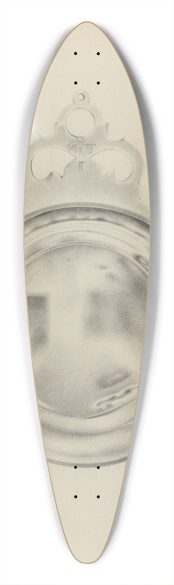 Amelia Tuccio - Silver Porringer 39.3 inch art pintail longboard deck