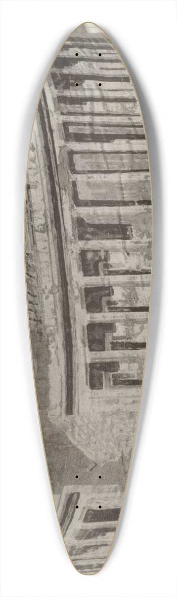 American 20th Century - Bandbox 39.3 inch art pintail longboard deck