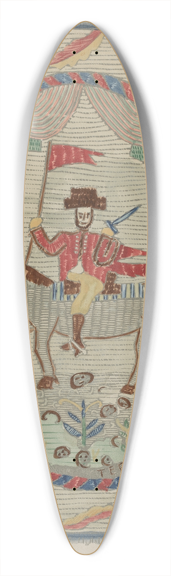 American 20th Century - Bedspread 39.3 inch art pintail longboard deck