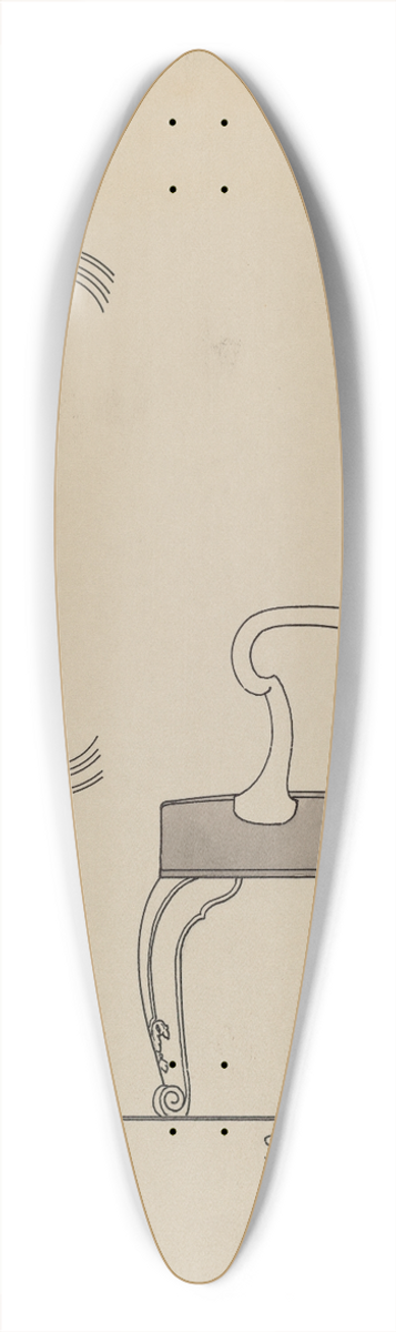 American 20th Century - Chair 39.3 inch art pintail longboard deck