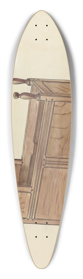 American 20th Century - Cradle 39.3 inch art pintail longboard deck
