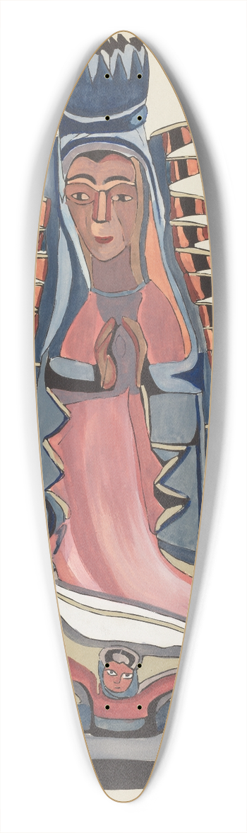 American 20th Century - Plate 31  Our Lady of Guadalupe  From Portfolio Spanish Colonial Designs of New Mexico 39.3 inch art pintail longboard deck