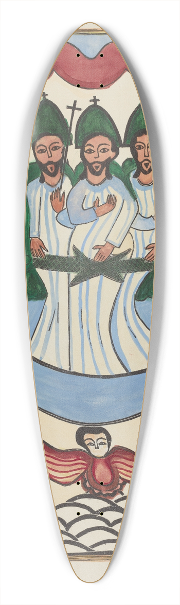 American 20th Century - Plate 33  The Holy Trinity  From Portfolio Spanish Colonial Designs of New Mexico 39.3 inch art pintail longboard deck