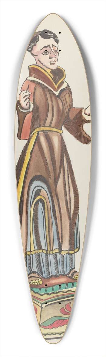 American 20th Century - Plate 37  Saint Anthony  From Portfolio Spanish Colonial Designs of New Mexico 39.3 inch art pintail longboard deck