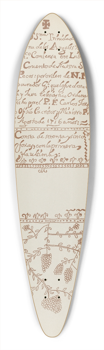 American 20th Century - Plate 3  Pecos Book of Visitations  From Portfolio Spanish Colonial Designs of New Mexico 39.3 inch art pintail longboard deck