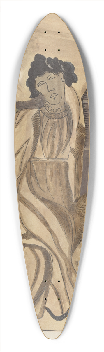 American 20th Century - Plate 41  Saint Barbara  From Portfolio Spanish Colonial Designs of New Mexico 39.3 inch art pintail longboard deck