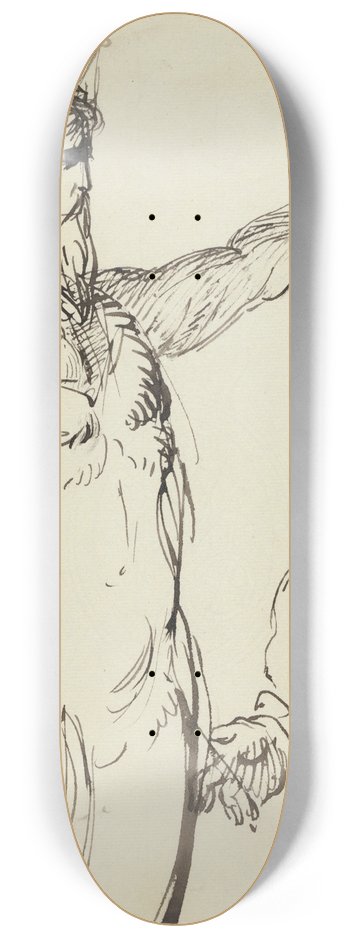 Benjamin Robert Haydon - Study of a Man with Outstreched Arm 8.25 inch art skate deck