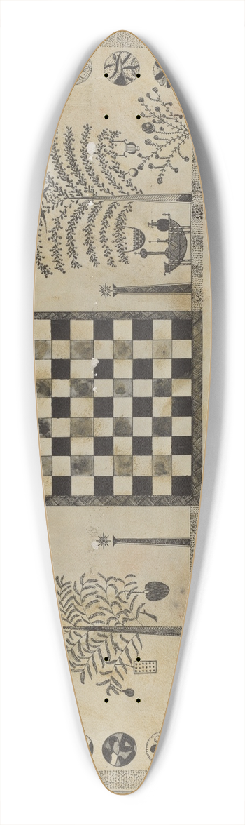 American 20th Century - Shaker Visionary Image 39.3 inch art pintail longboard deck