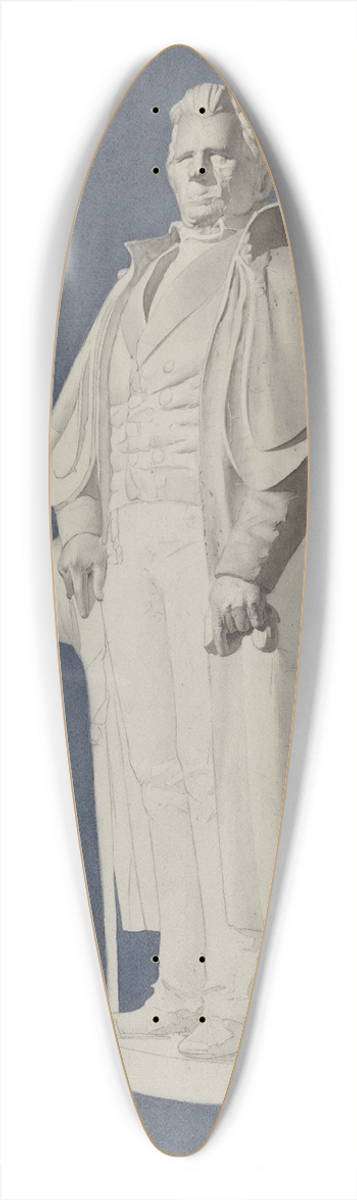 American 20th Century - Technique Demonstration 39.3 inch art pintail longboard deck
