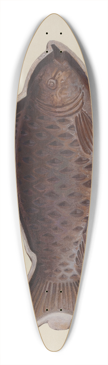 Amos C. Brinton - Fish Mold 39.3 inch art pintail longboard deck