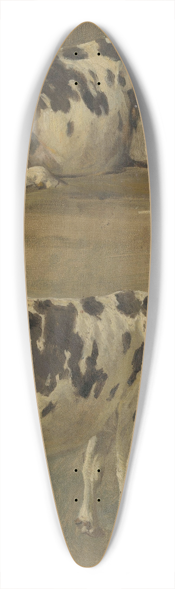 Anders Askevold - Study of two Cows 39.3 inch art pintail longboard deck