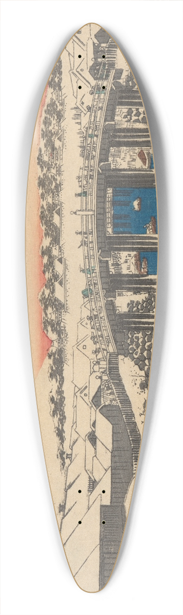 And Hiroshige - Clearing Water after Snow 39.3 inch art pintail longboard deck