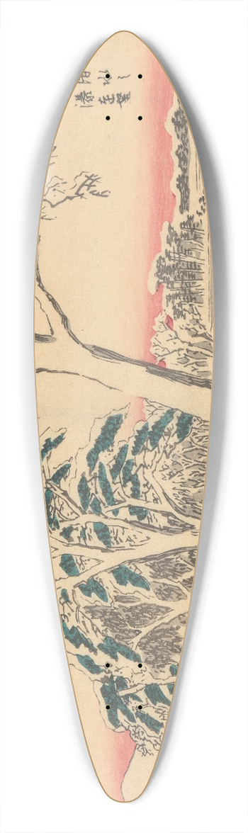 And Hiroshige - Ejiri 39.3 inch art pintail longboard deck