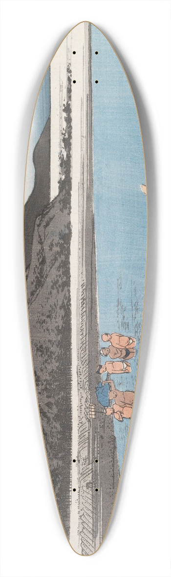 And Hiroshige - Fuchu 39.3 inch art pintail longboard deck