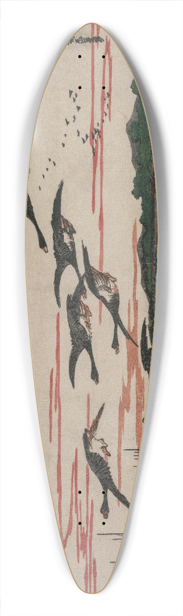 And Hiroshige - Full Moon over Takanawa, from the series Famous Places in the Eastern Capital 39.3 inch art pintail longboard deck