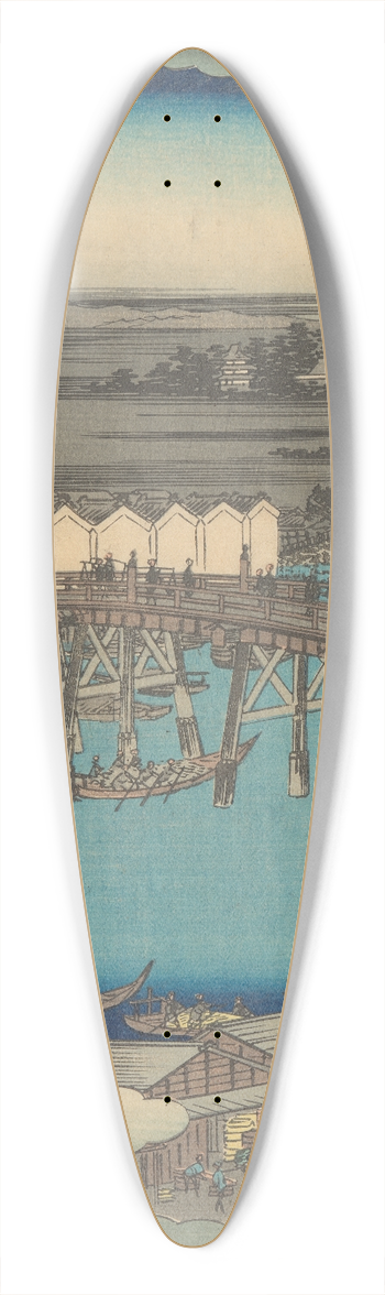 And Hiroshige - Nihonbashi 39.3 inch art pintail longboard deck