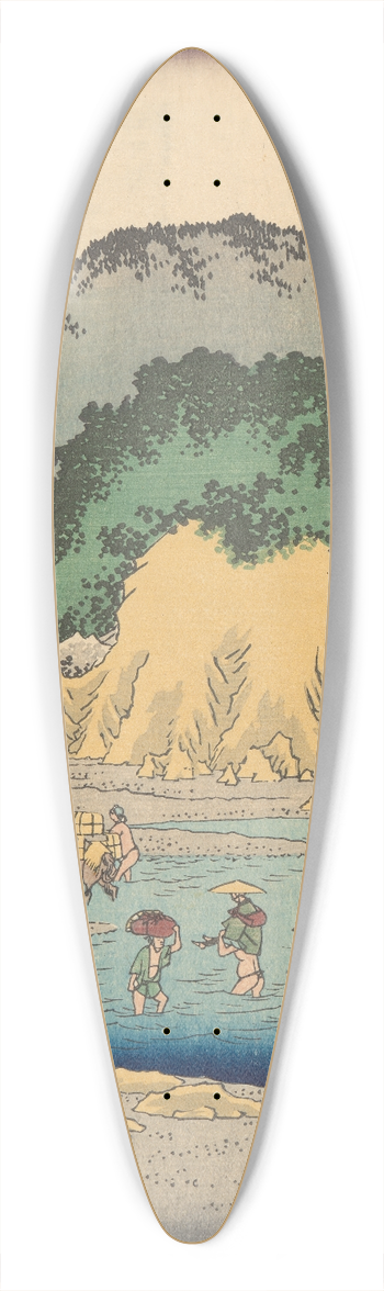 And Hiroshige - Okitsu 39.3 inch art pintail longboard deck